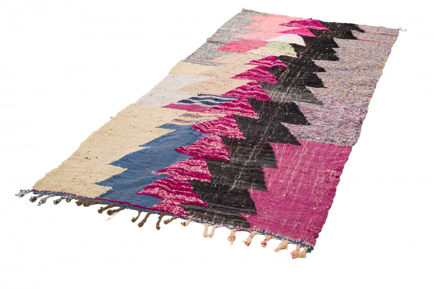 Moroccan Berber rug Boucherouite 125 x 290 cm