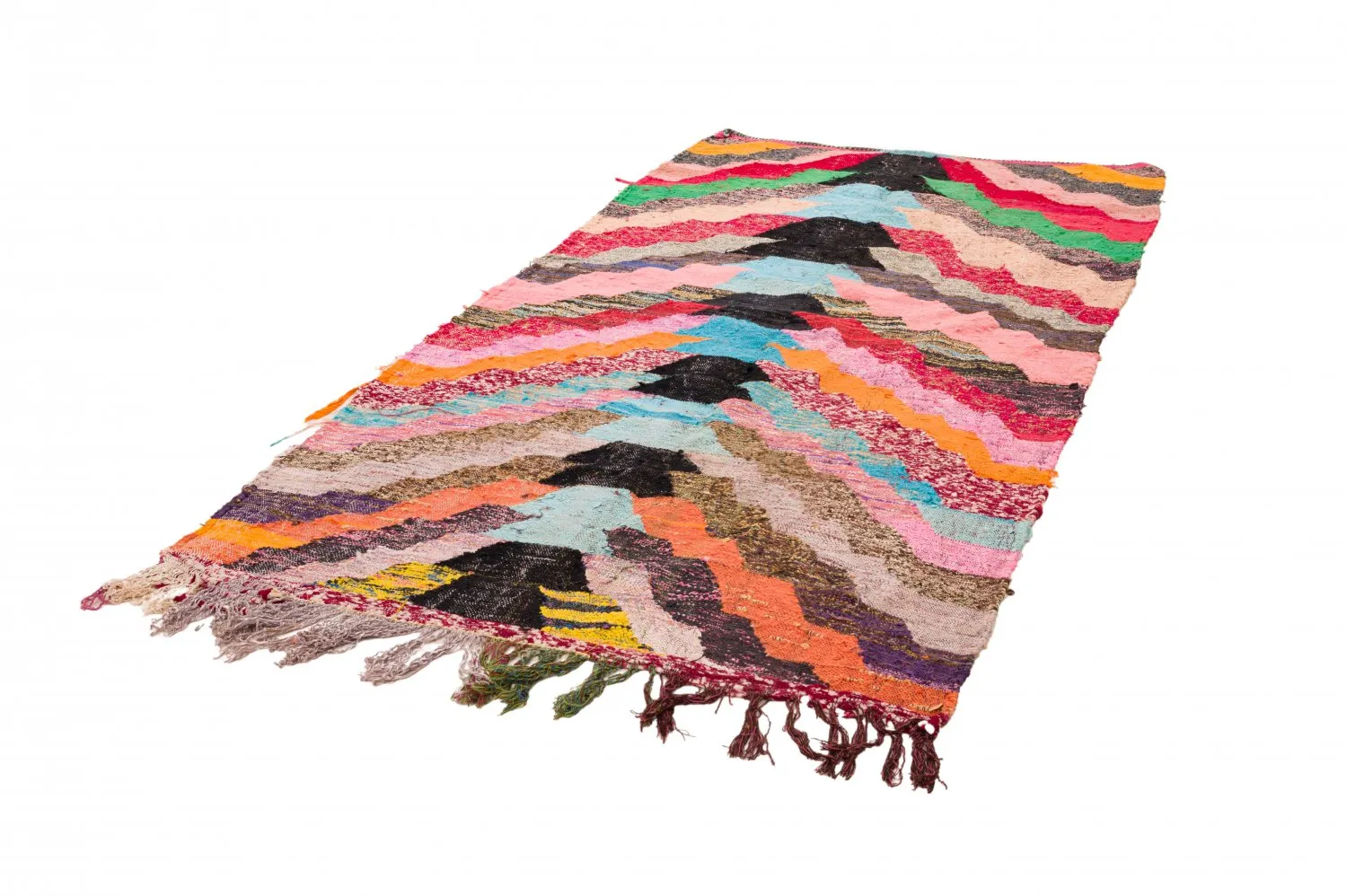 Moroccan Berber rug Boucherouite 125 x 250 cm