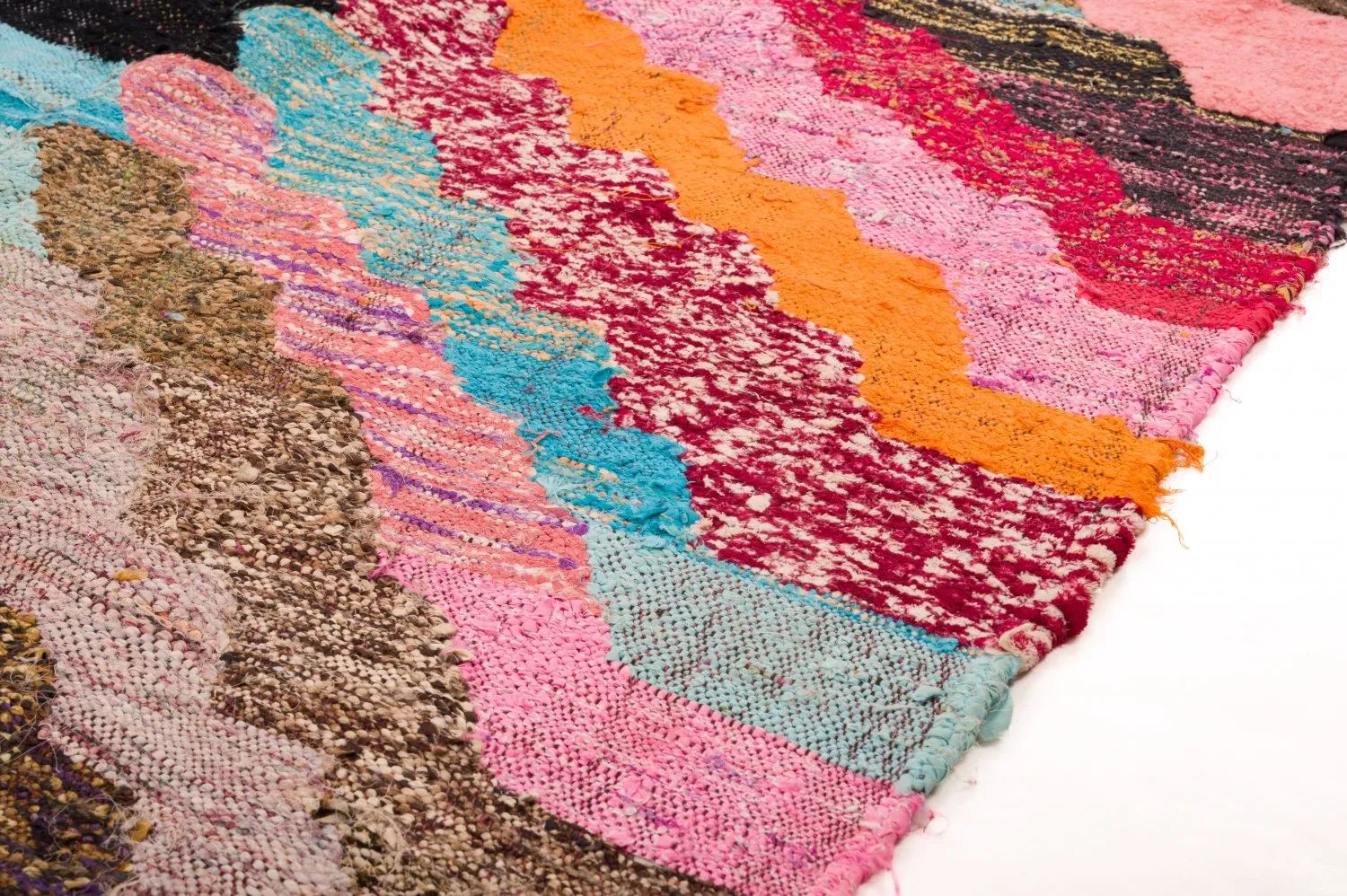 Moroccan Berber rug Boucherouite 125 x 250 cm