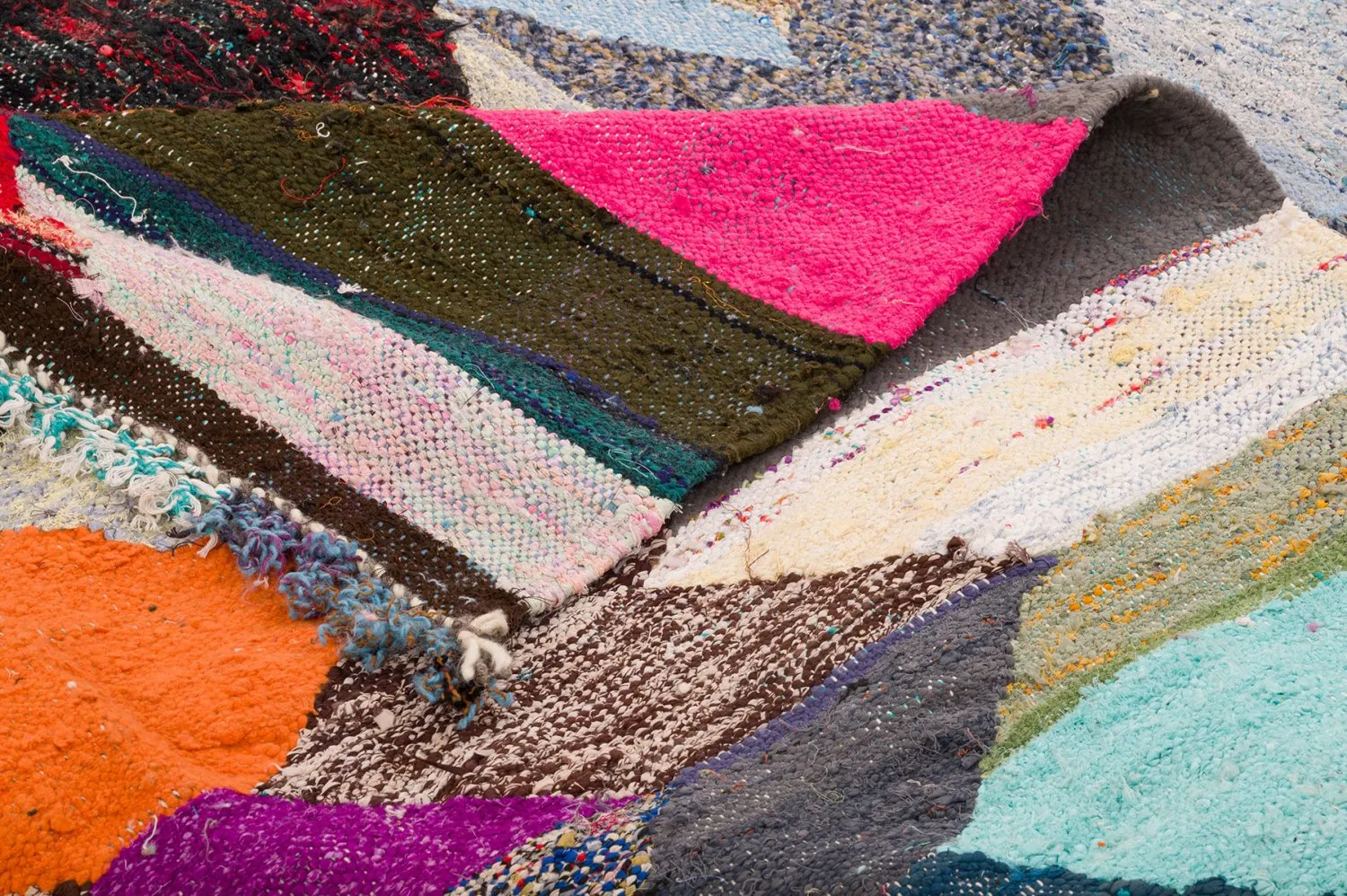 Moroccan Berber rug Boucherouite 145 x 295 cm