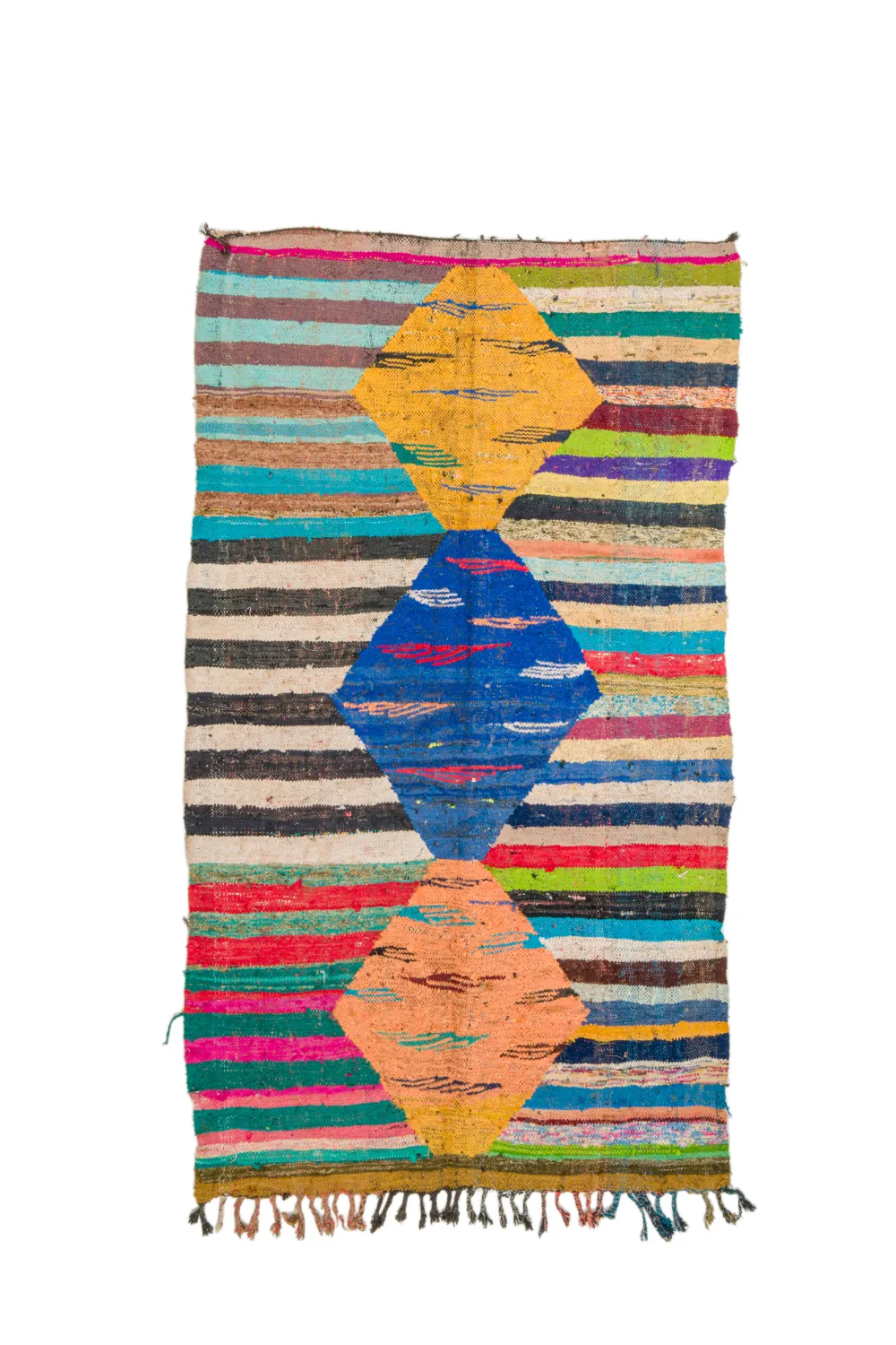 Moroccan Berber rug Boucherouite 135 x 230 cm