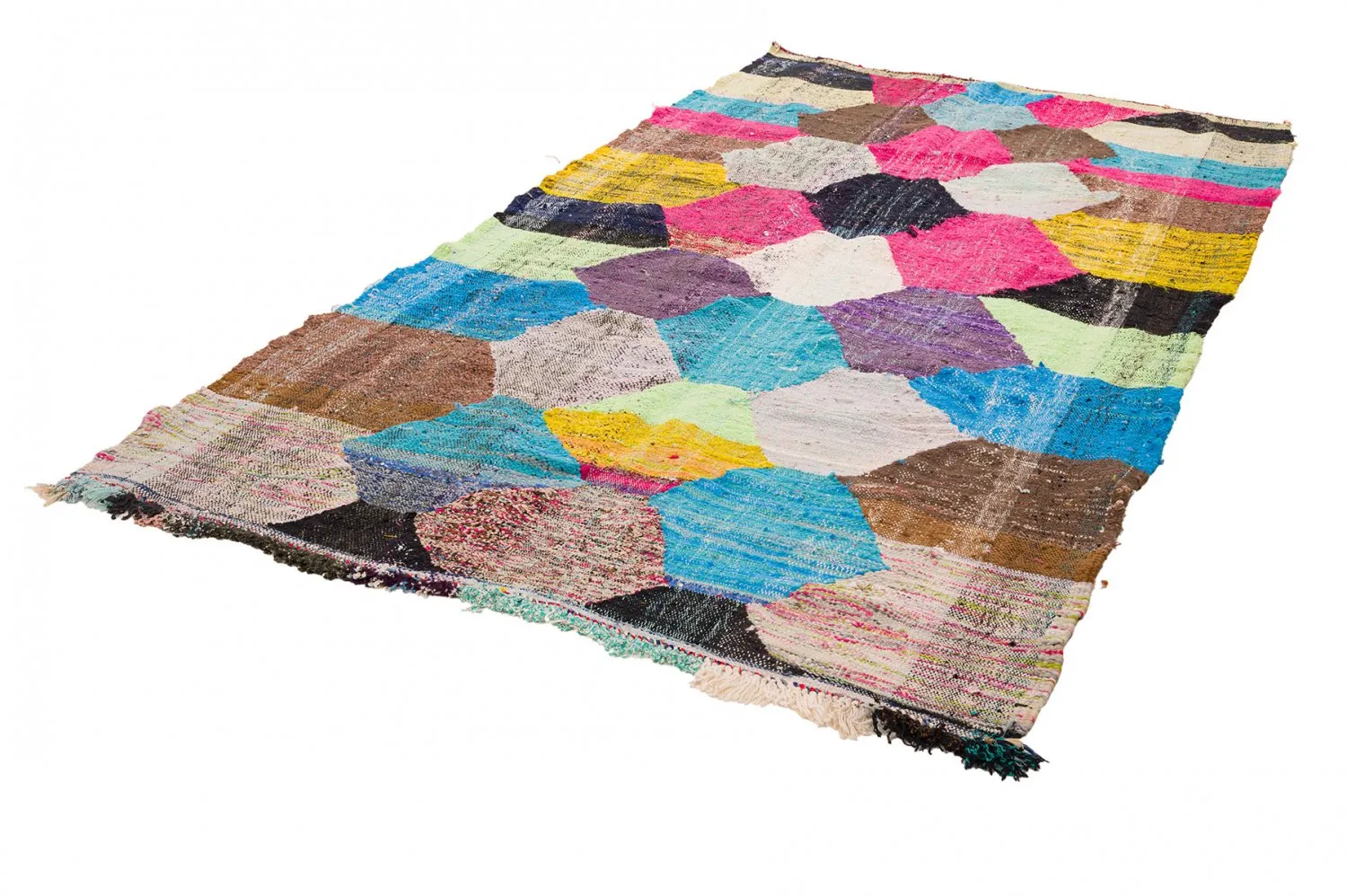 Moroccan Berber rug Boucherouite 150 x 285 cm