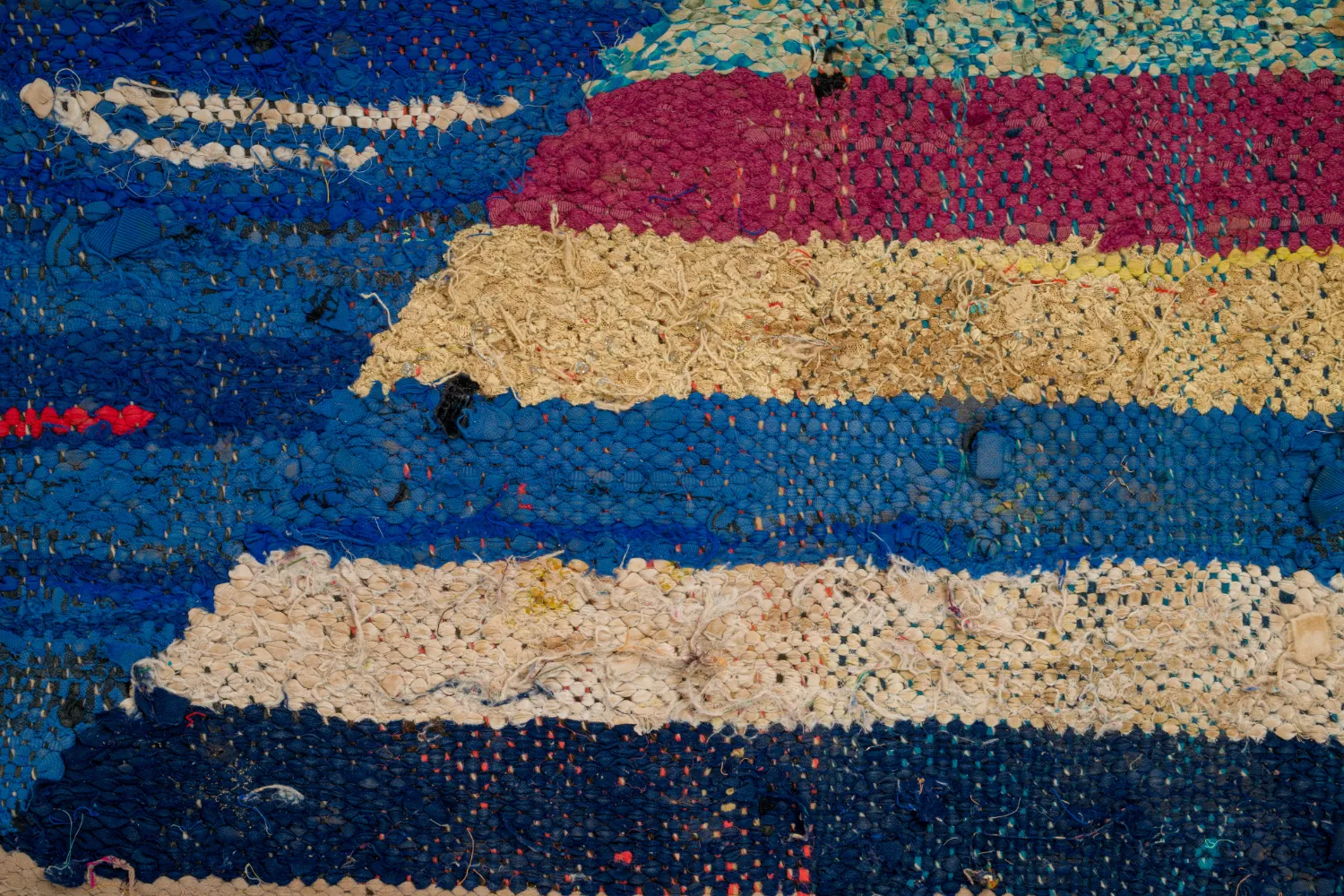 Moroccan Berber rug Boucherouite 135 x 230 cm