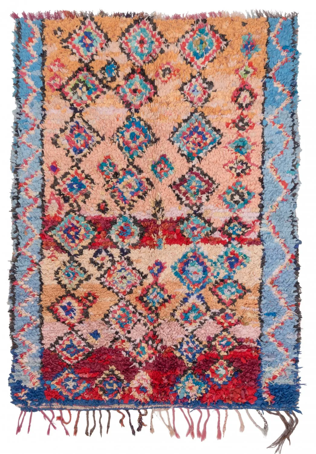 Moroccan Berber rug Boucherouite 260 x 115 cm
