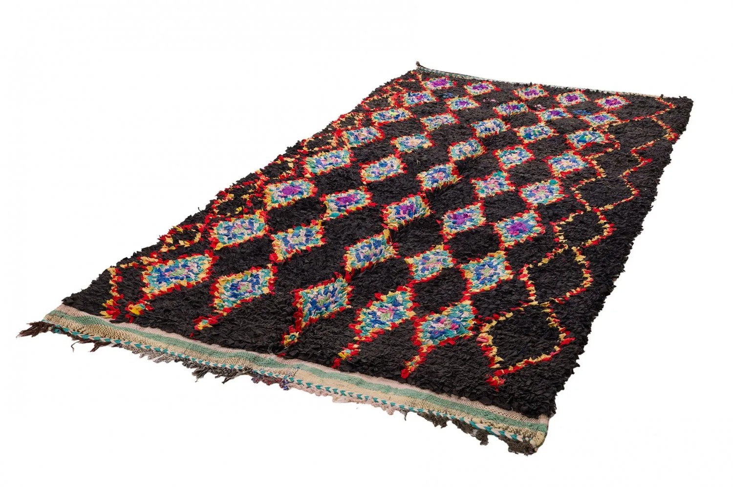 Moroccan Berber rug Boucherouite 130 x 270 cm