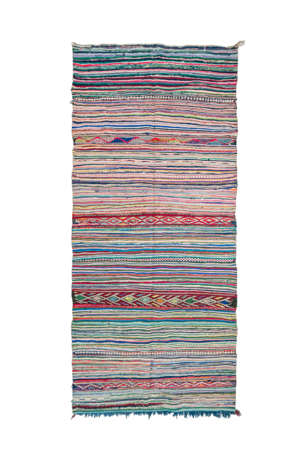 Moroccan Berber rug Boucherouite 150 x 340 cm