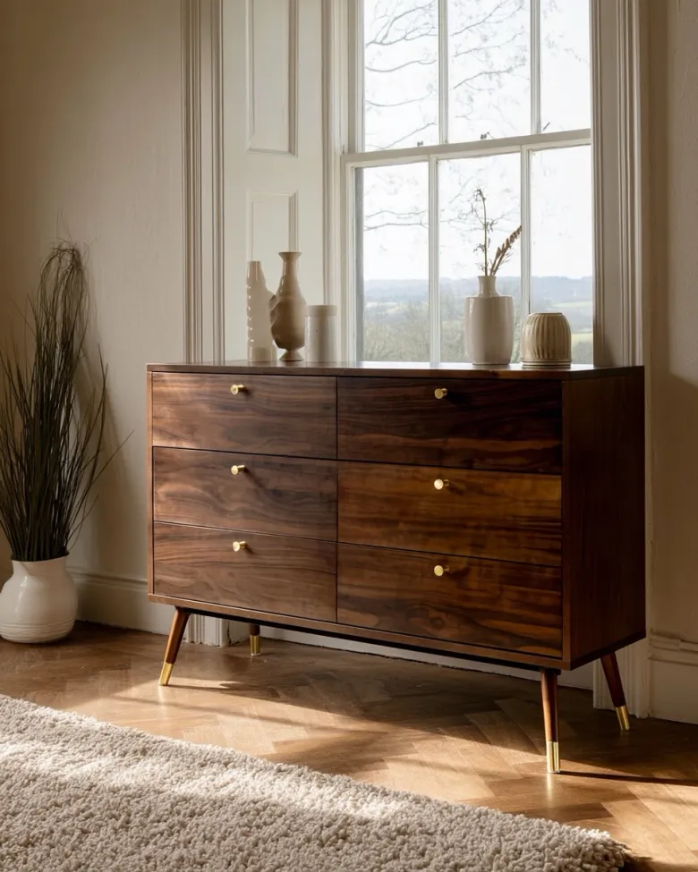 Dresser - Prime - 6 drawers (walnut/brass)