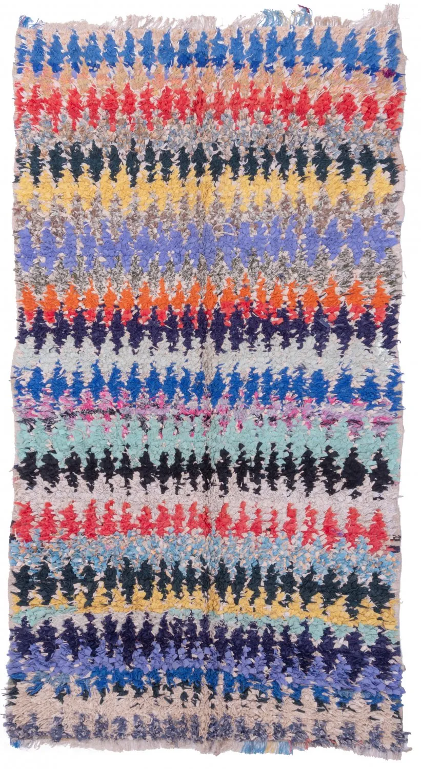 Moroccan Berber rug Boucherouite 230 x 125 cm