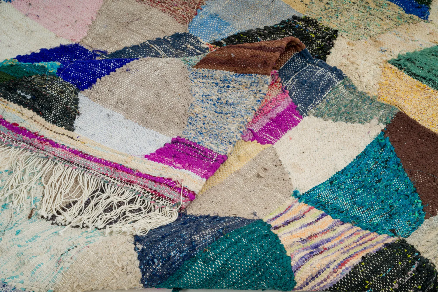Moroccan Berber rug Boucherouite 150 x 305 cm