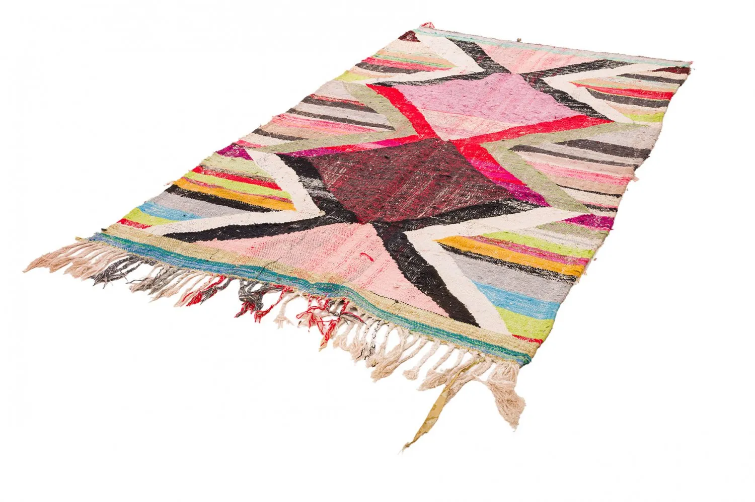 Moroccan Berber rug Boucherouite 135 x 245 cm