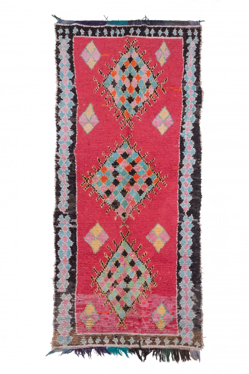 Moroccan Berber rug Boucherouite 325 x 145 cm