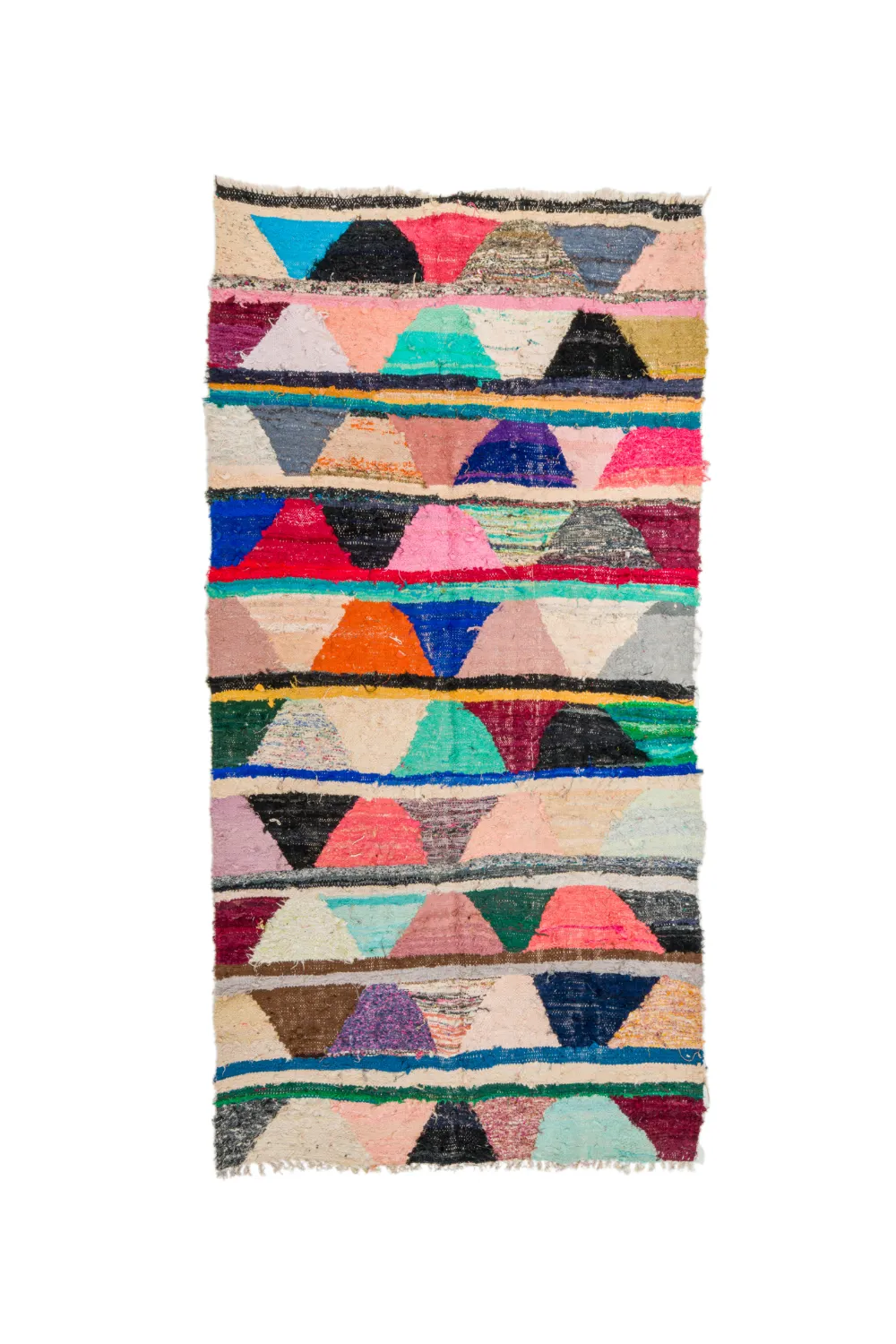 Moroccan Berber rug Boucherouite 135 x 270 cm