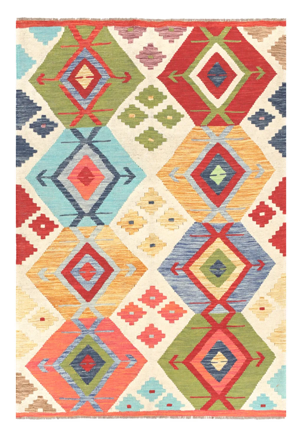 Oriental Rug - Vegi Kelim Hand Woven - 114 x 172 cm