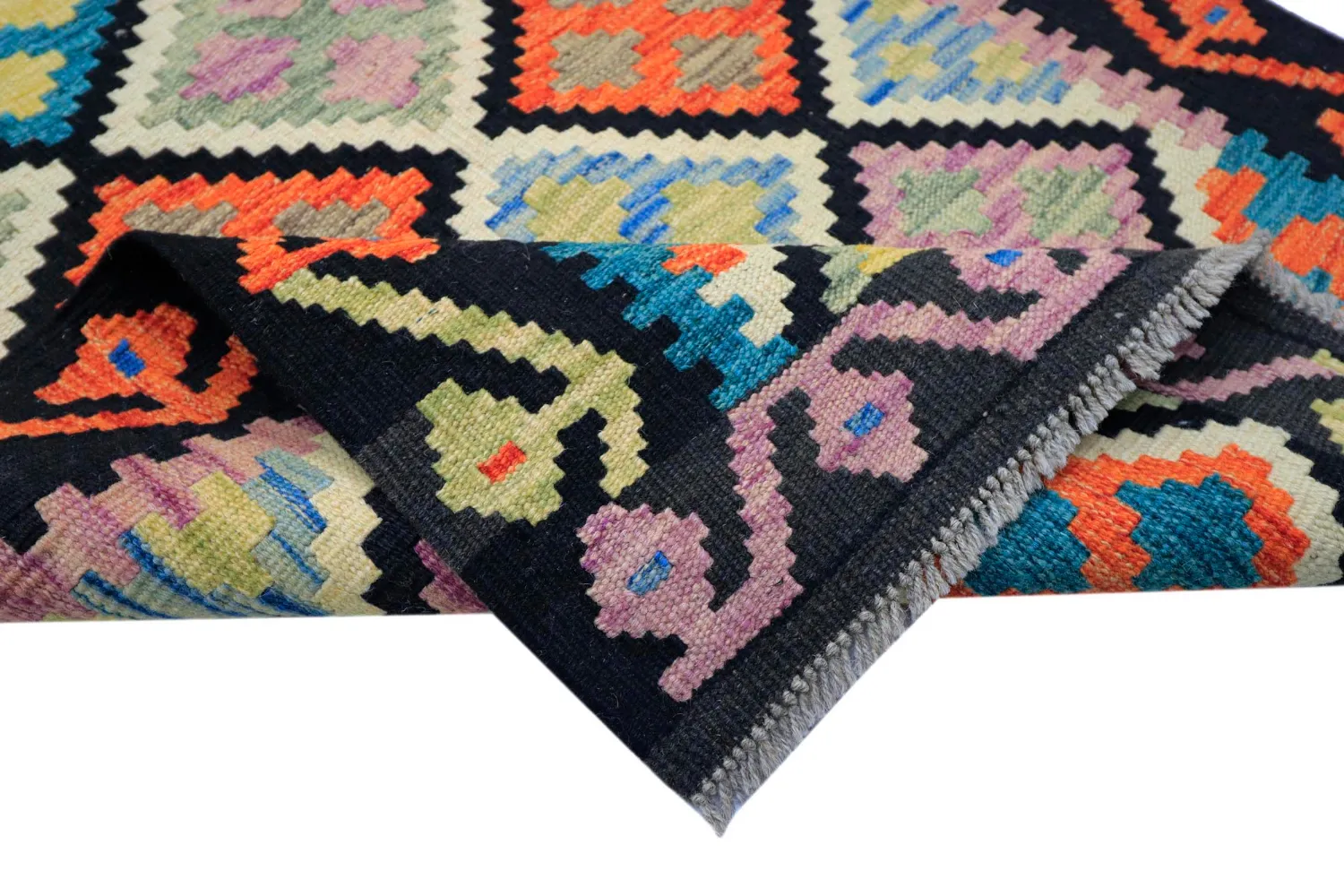 Oriental Rug - Vegi Kelim Hand Woven - 80 x 268 cm