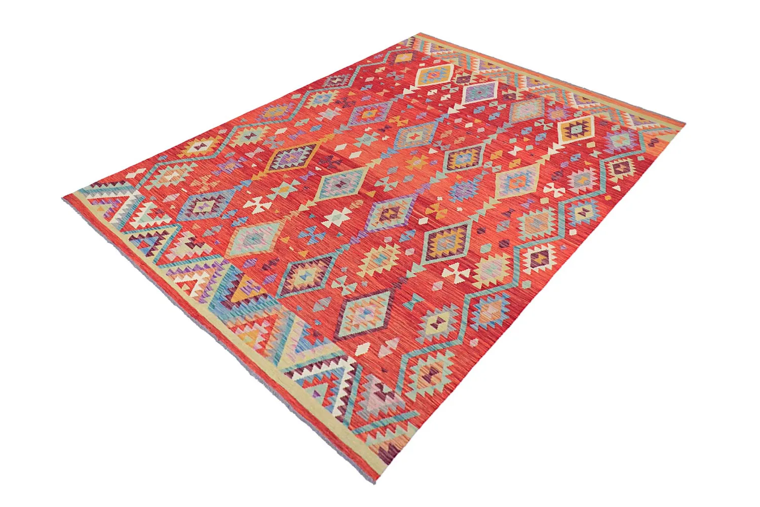 Oriental Rug - Vegi Kelim Hand Woven - 203 x 299 cm