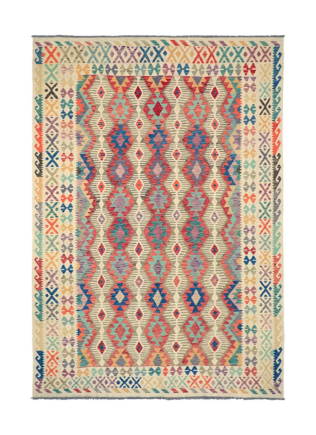 Oriental Rug - Vegi Kelim Hand Woven - 202 x 293 cm