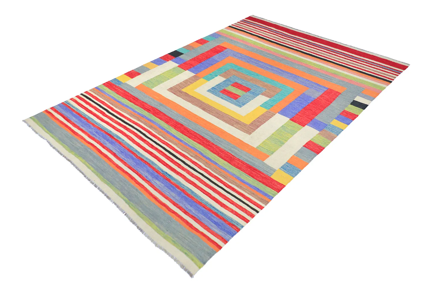 Oriental Rug - Kelim Hand Woven - 205 x 299 cm