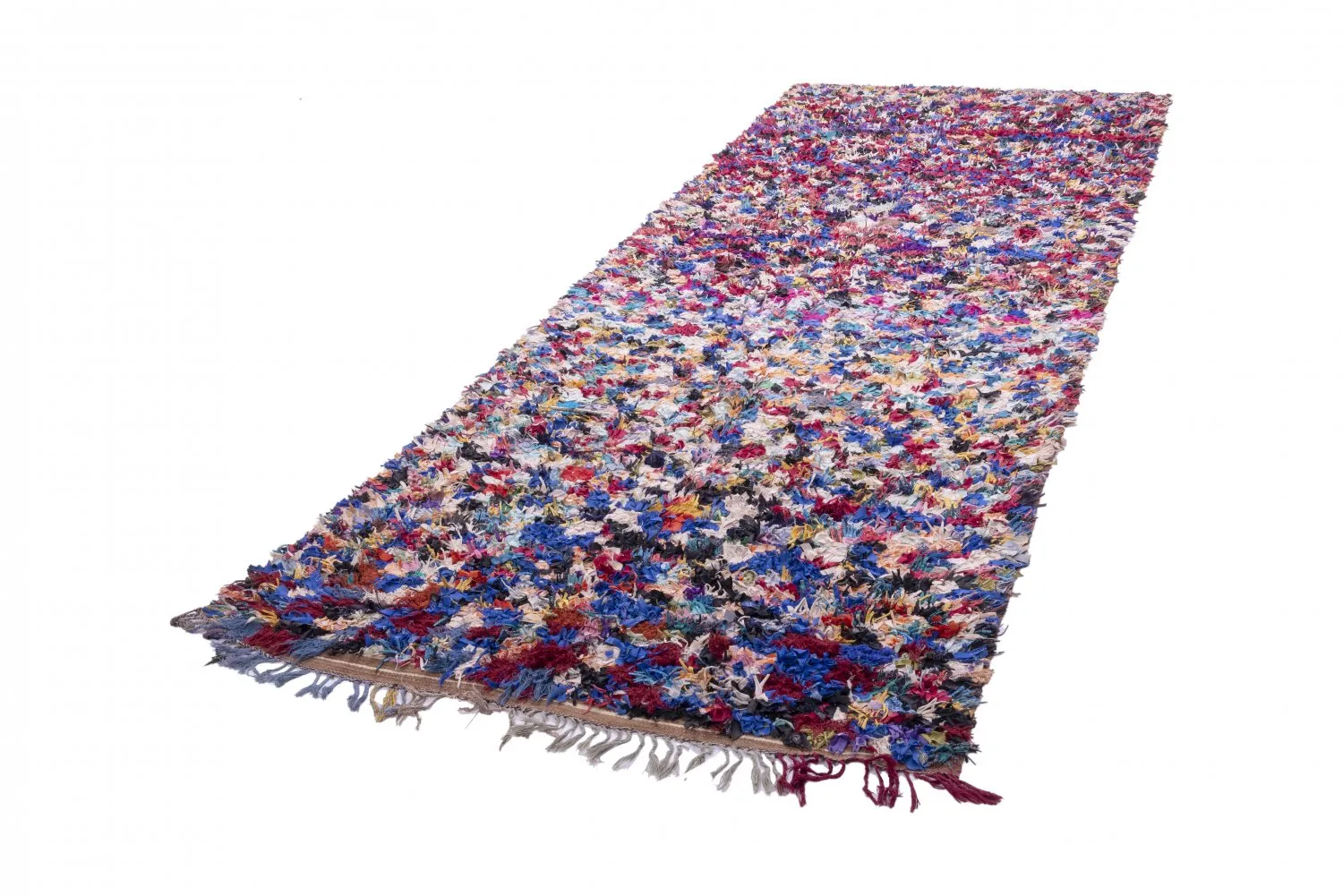 Moroccan Berber rug Boucherouite 370 x 145 cm