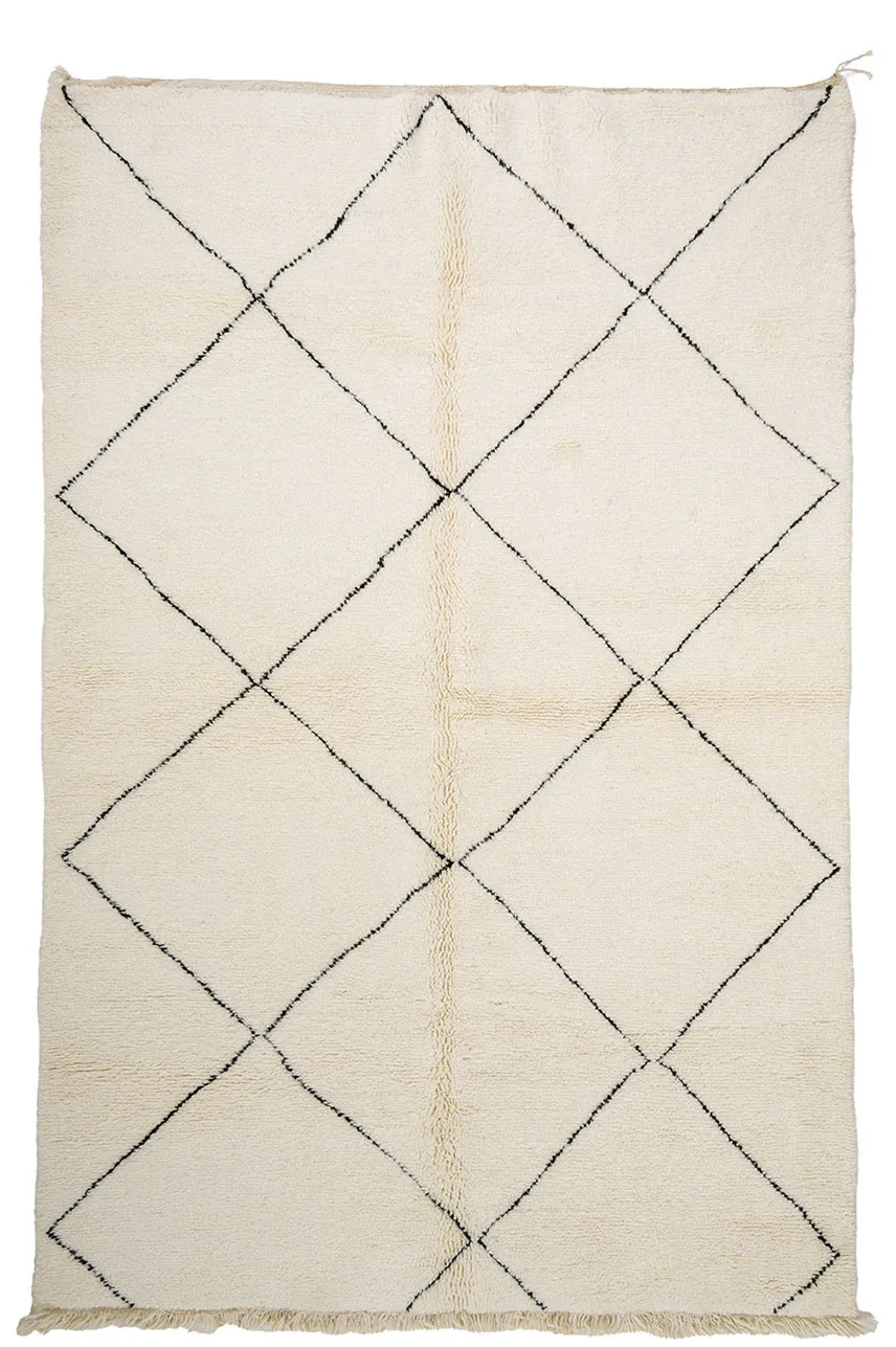 Kilim Moroccan Berber rug Beni Ourain 195 x 295 cm