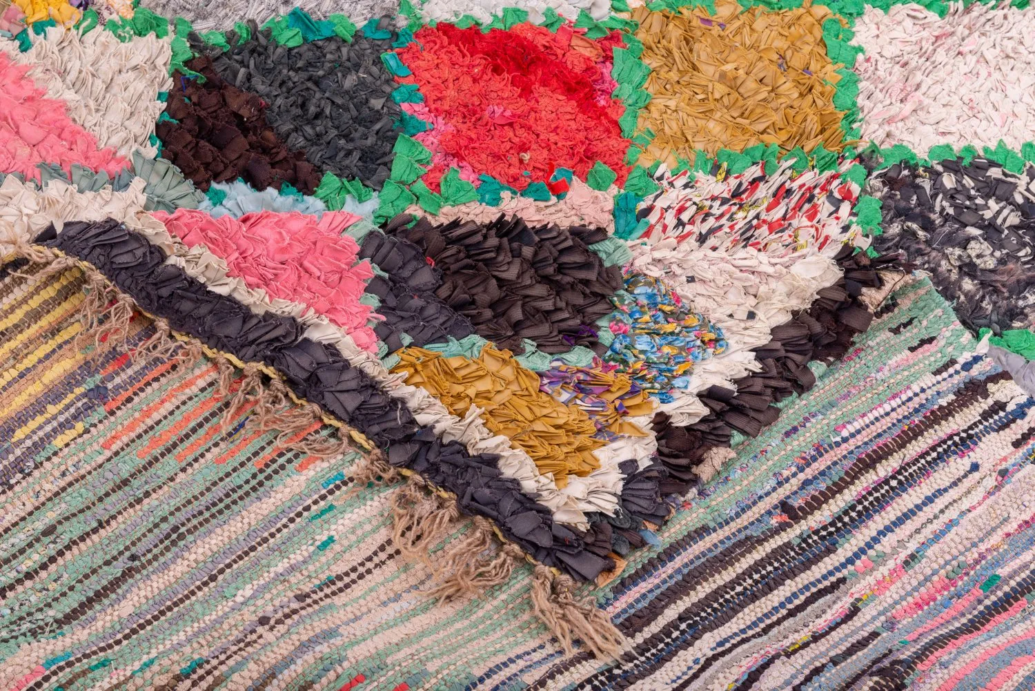 Moroccan Berber rug Boucherouite 230 x 145 cm