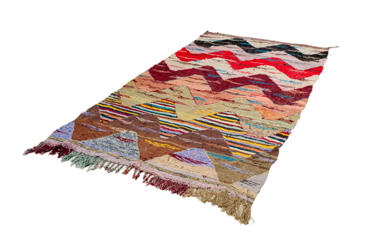 Moroccan Berber rug Boucherouite 160 x 295 cm