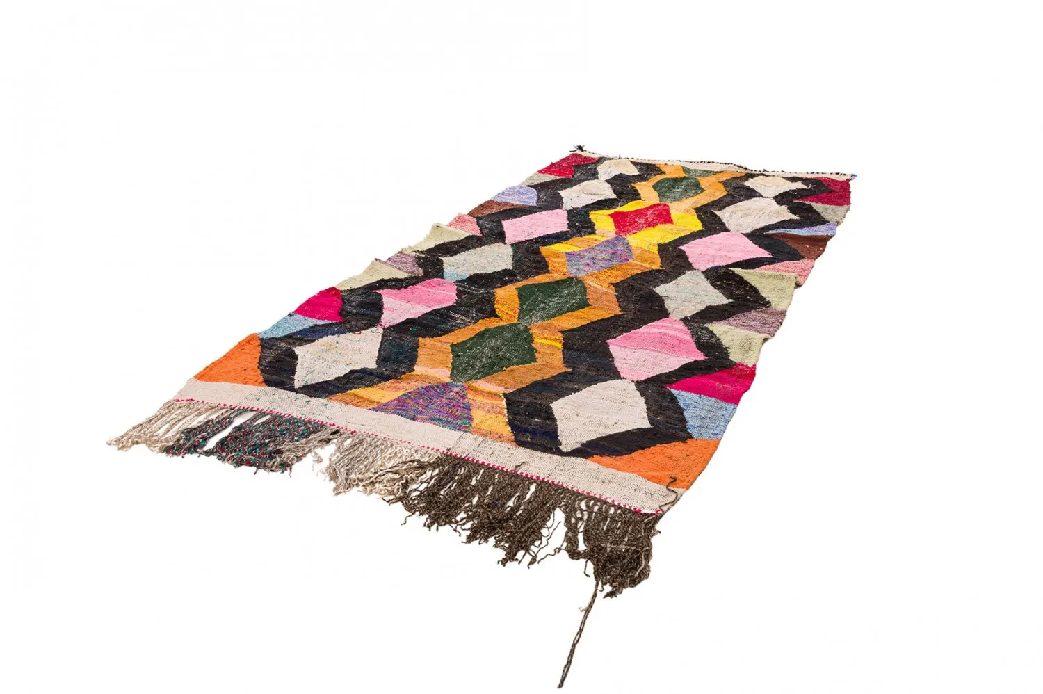 Moroccan Berber rug Boucherouite 150 x 305 cm