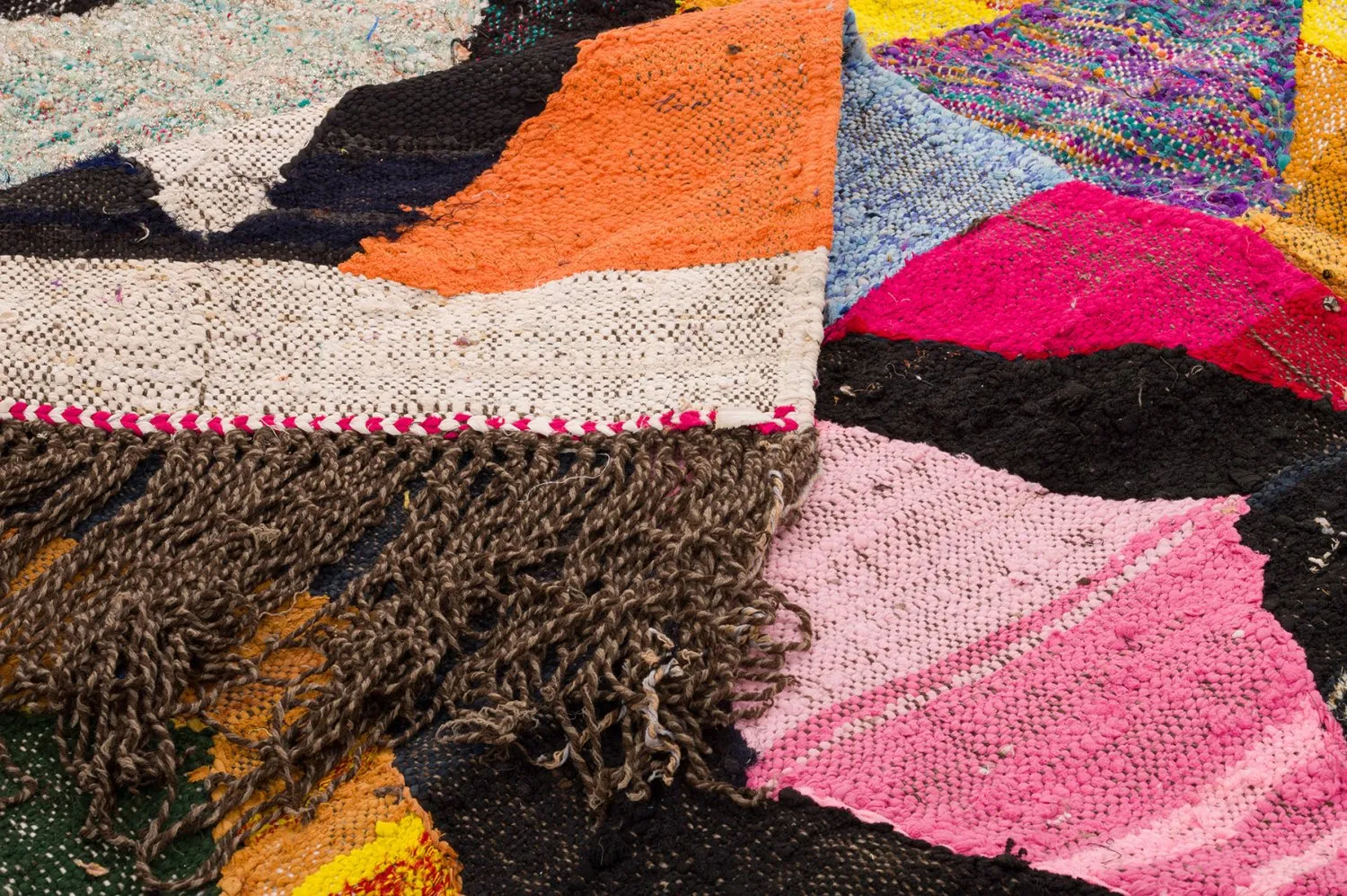 Moroccan Berber rug Boucherouite 150 x 305 cm