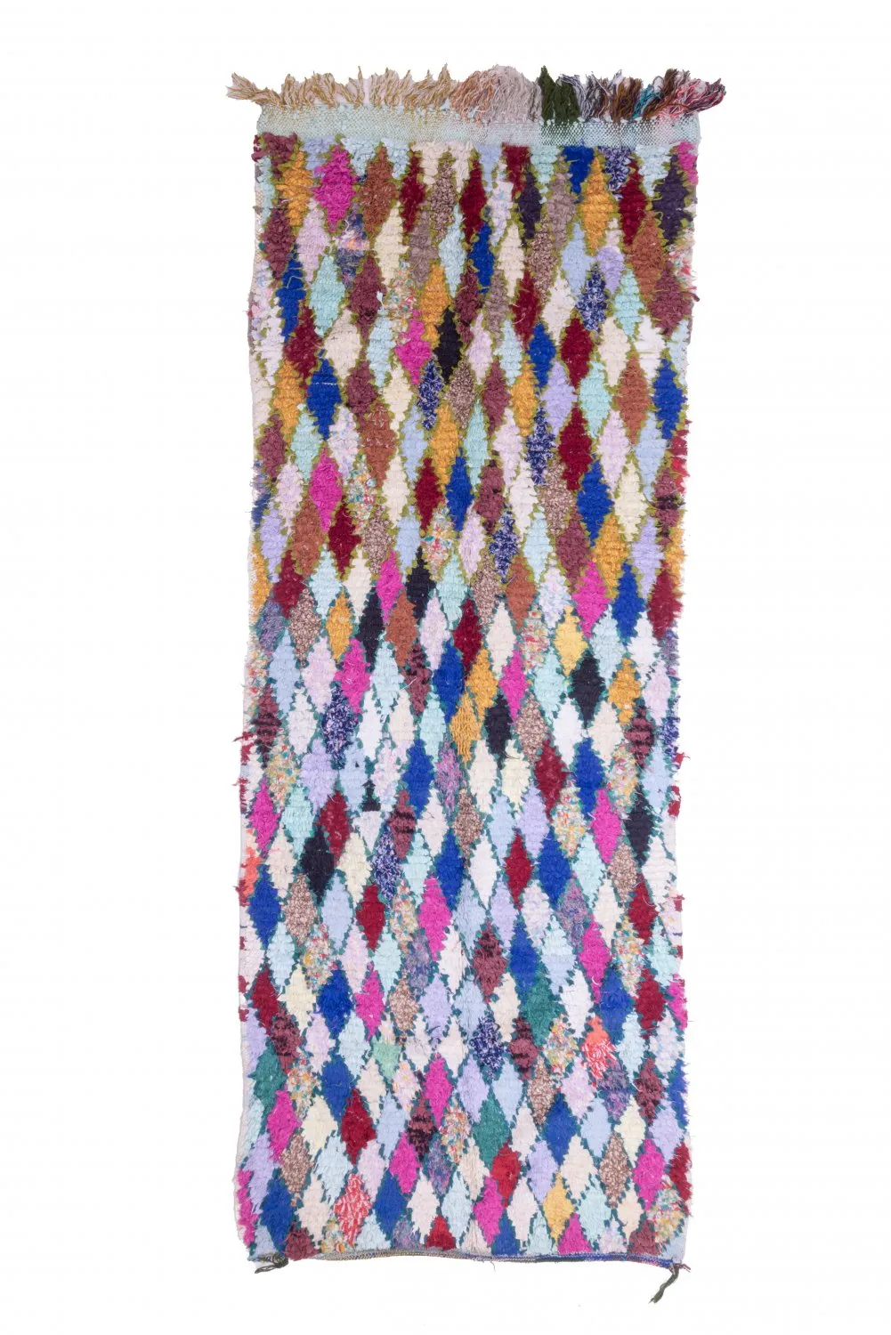 Moroccan Berber rug Boucherouite 280 x 105 cm