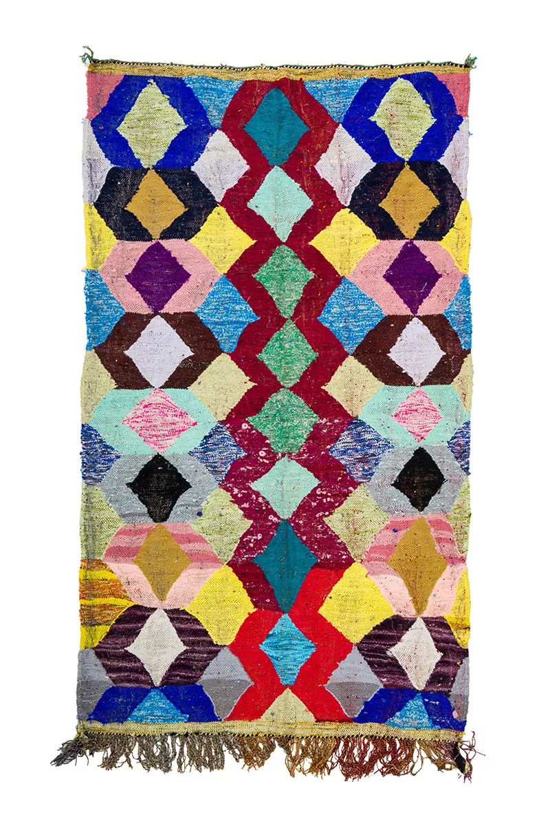 Moroccan Berber rug Boucherouite 150 x 255 cm