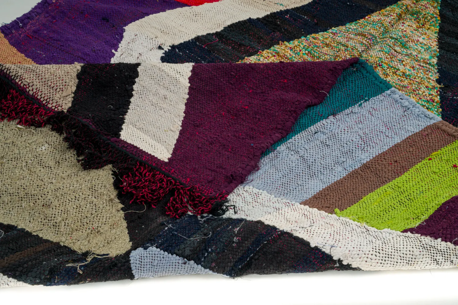 Moroccan Berber rug Boucherouite 135 x 255 cm