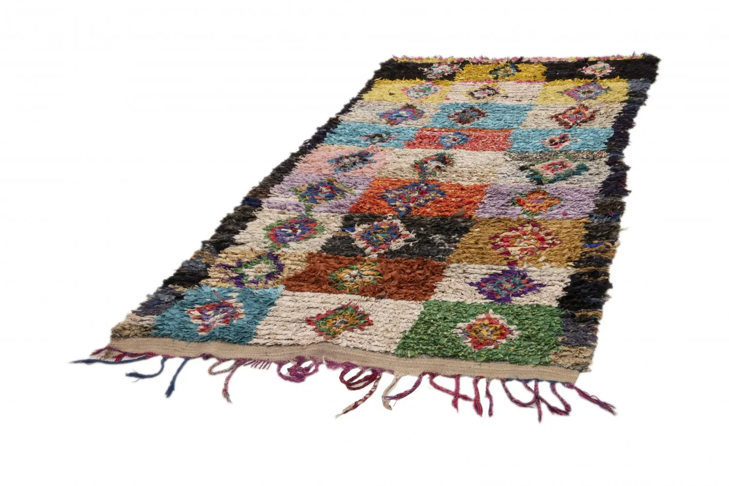 Moroccan Berber rug Boucherouite 260 x 135 cm