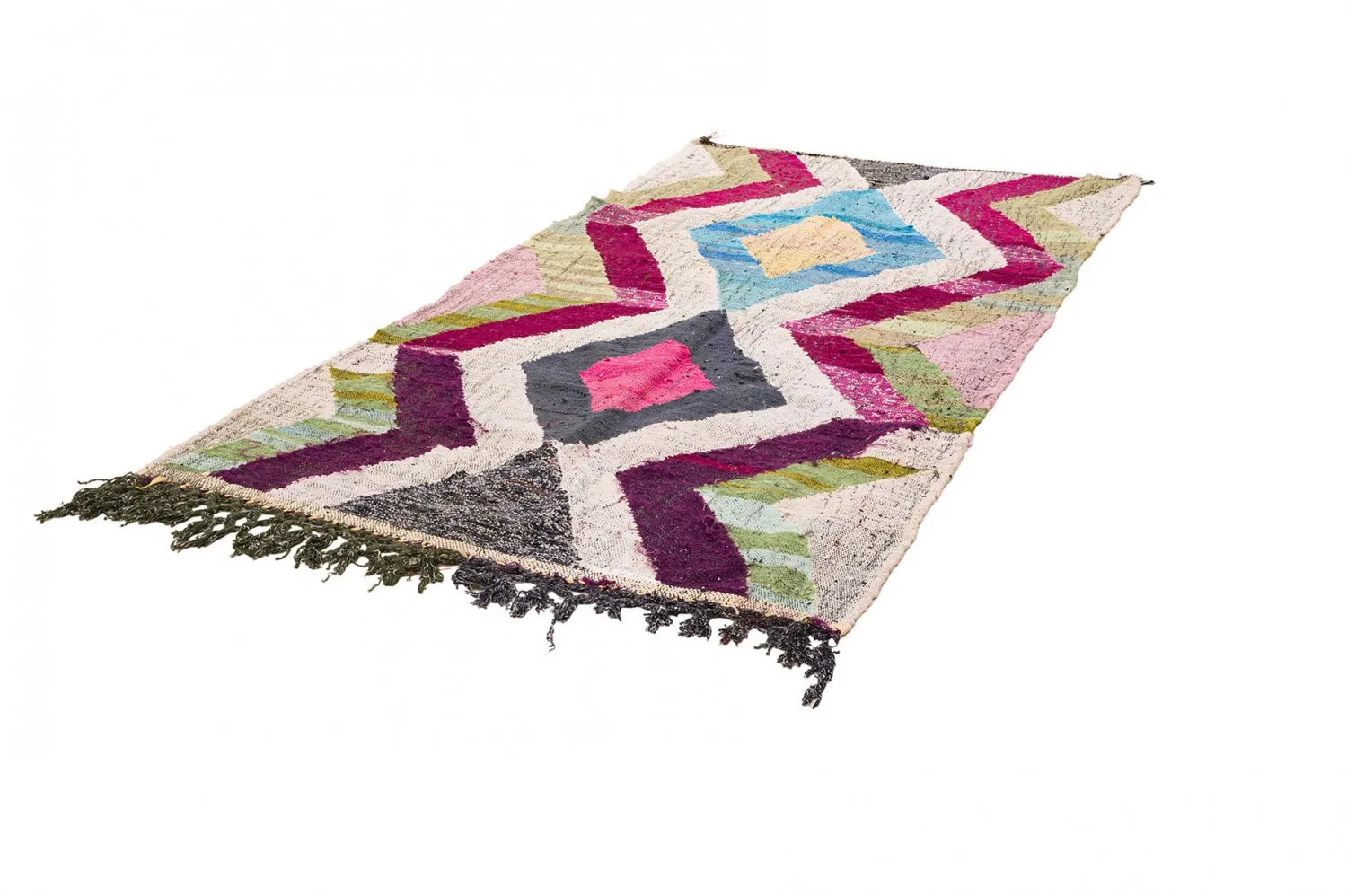Moroccan Berber rug Boucherouite 130 x 240 cm