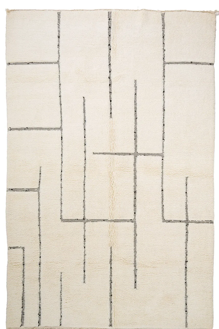 Kilim Moroccan Berber rug Beni Ourain 200 x 315 cm