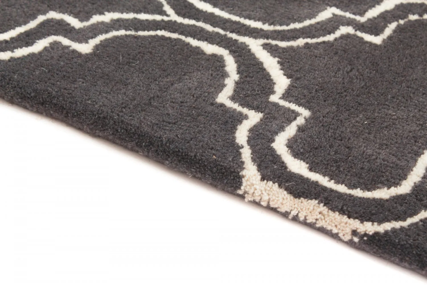 Wool rug - Korinth (dark grey)
