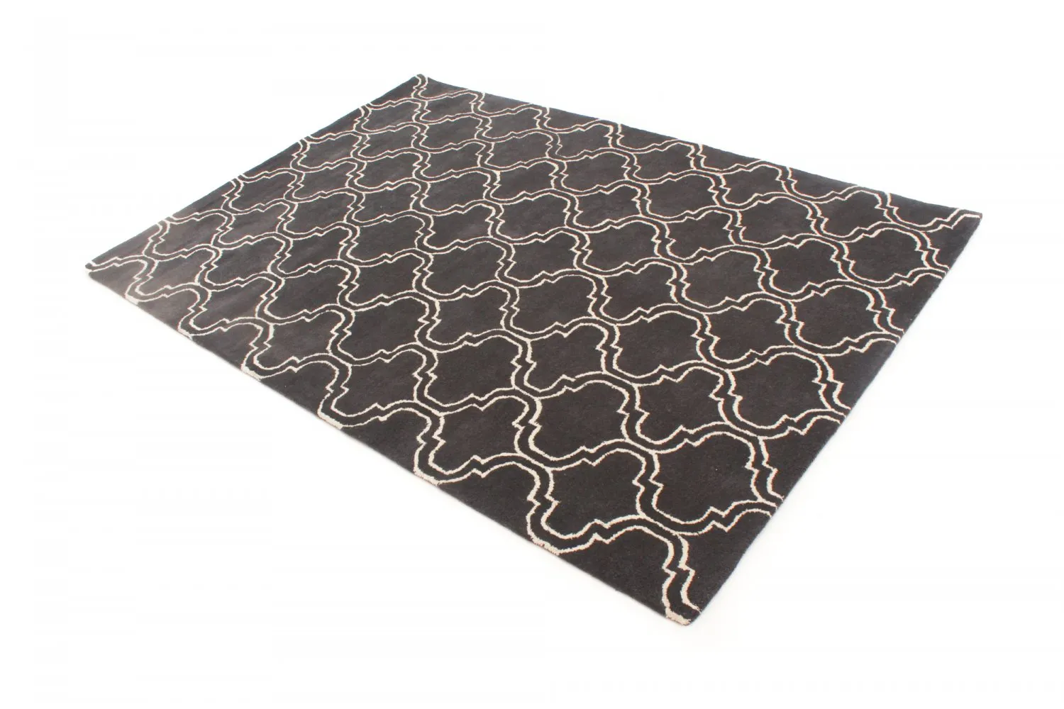 Wool rug - Korinth (dark grey)