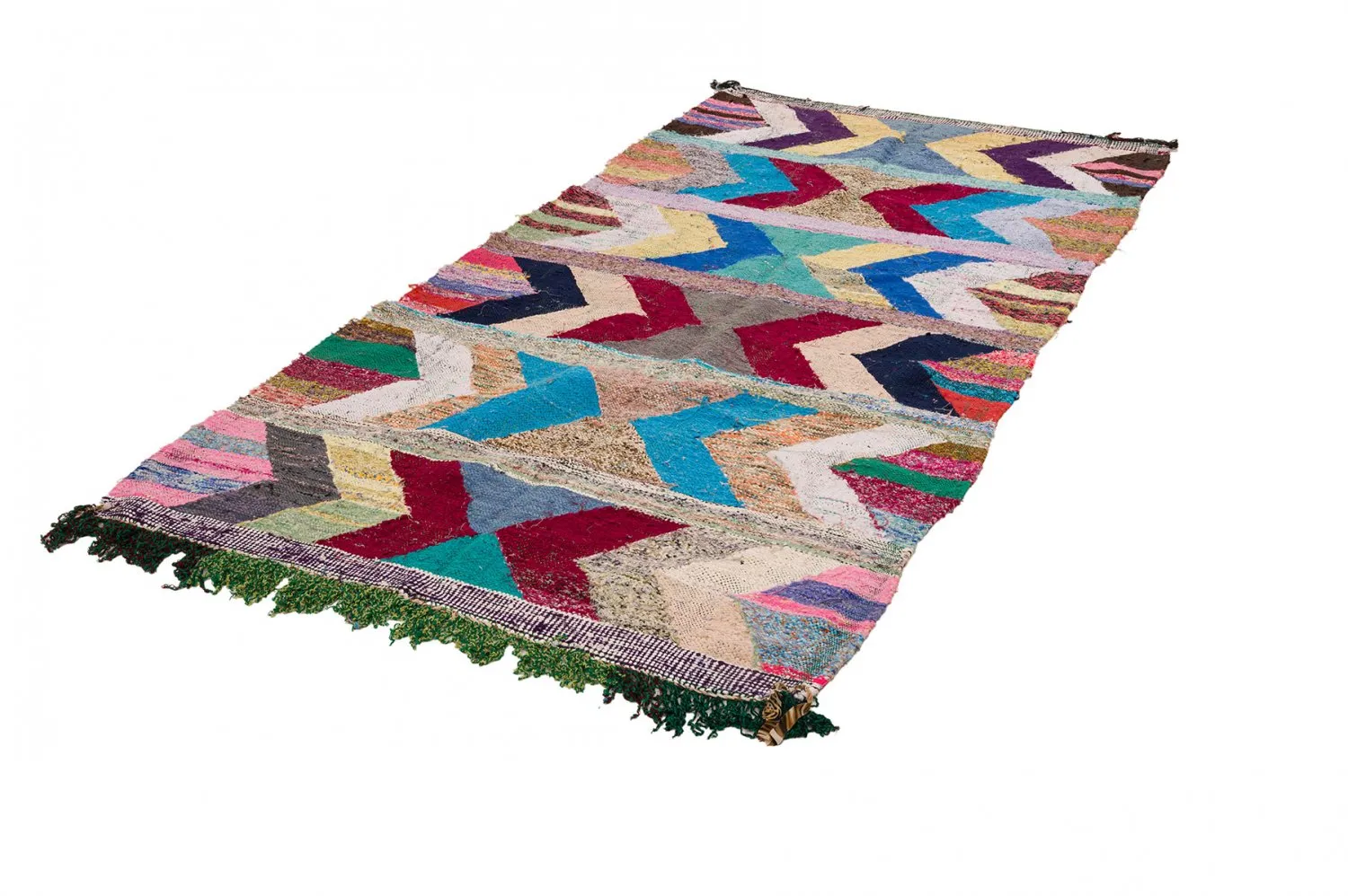 Moroccan Berber rug Boucherouite 130 x 275 cm