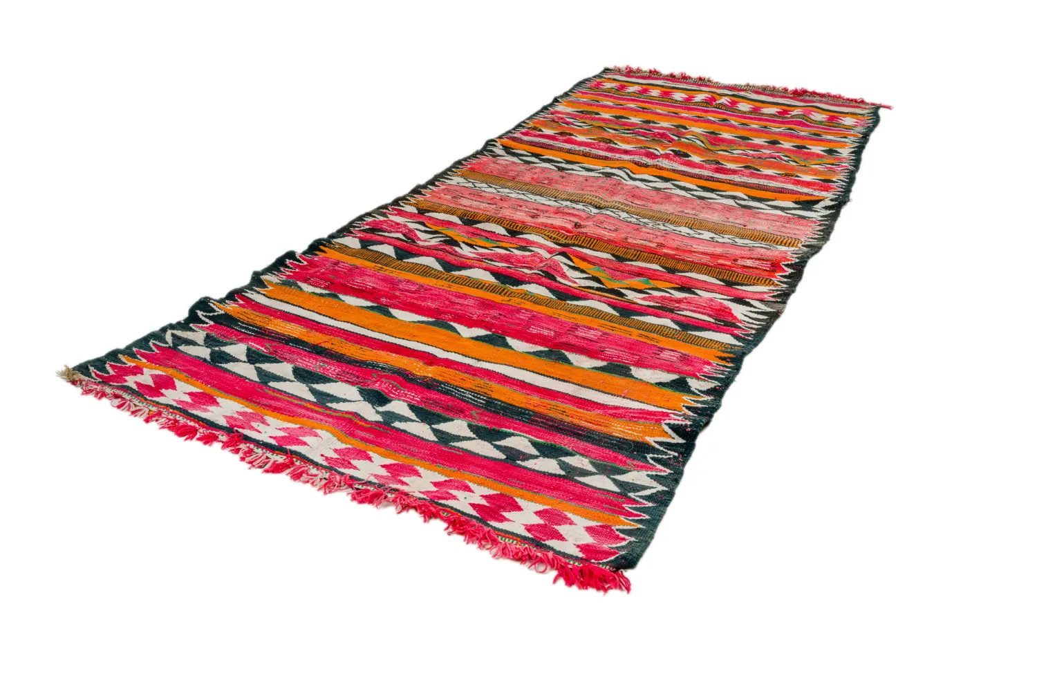 Moroccan Berber rug Boucherouite 150 x 365 cm