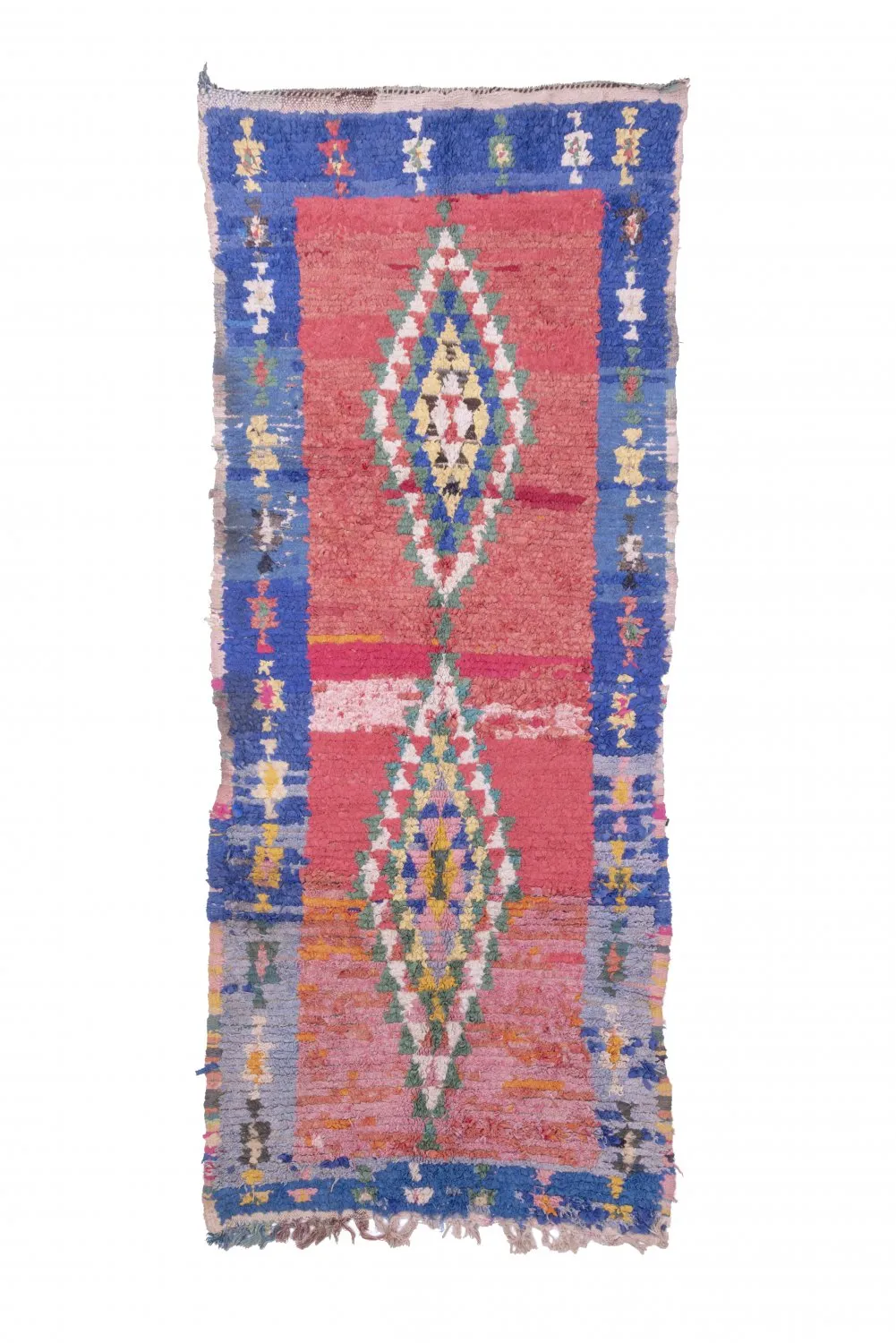 Moroccan Berber rug Boucherouite 260 x 105 cm