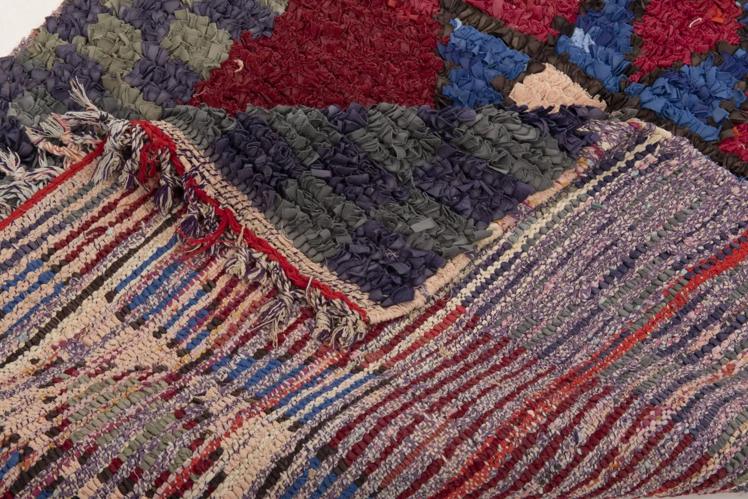 Moroccan Berber rug Boucherouite 230 x 85 cm
