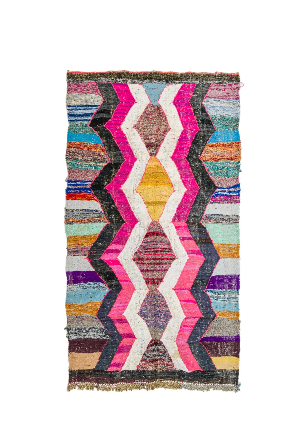Moroccan Berber rug Boucherouite 150 x 255 cm