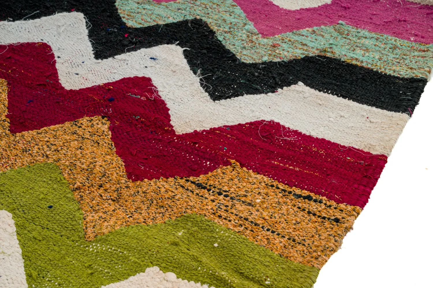 Moroccan Berber rug Boucherouite 120 x 235 cm