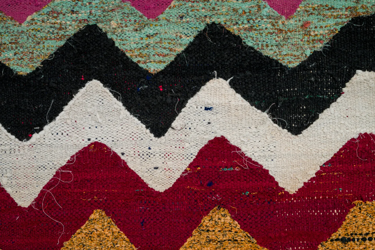 Moroccan Berber rug Boucherouite 120 x 235 cm