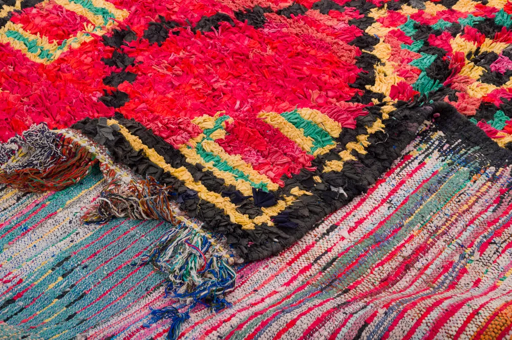 Moroccan Berber rug Boucherouite 340 x 165 cm