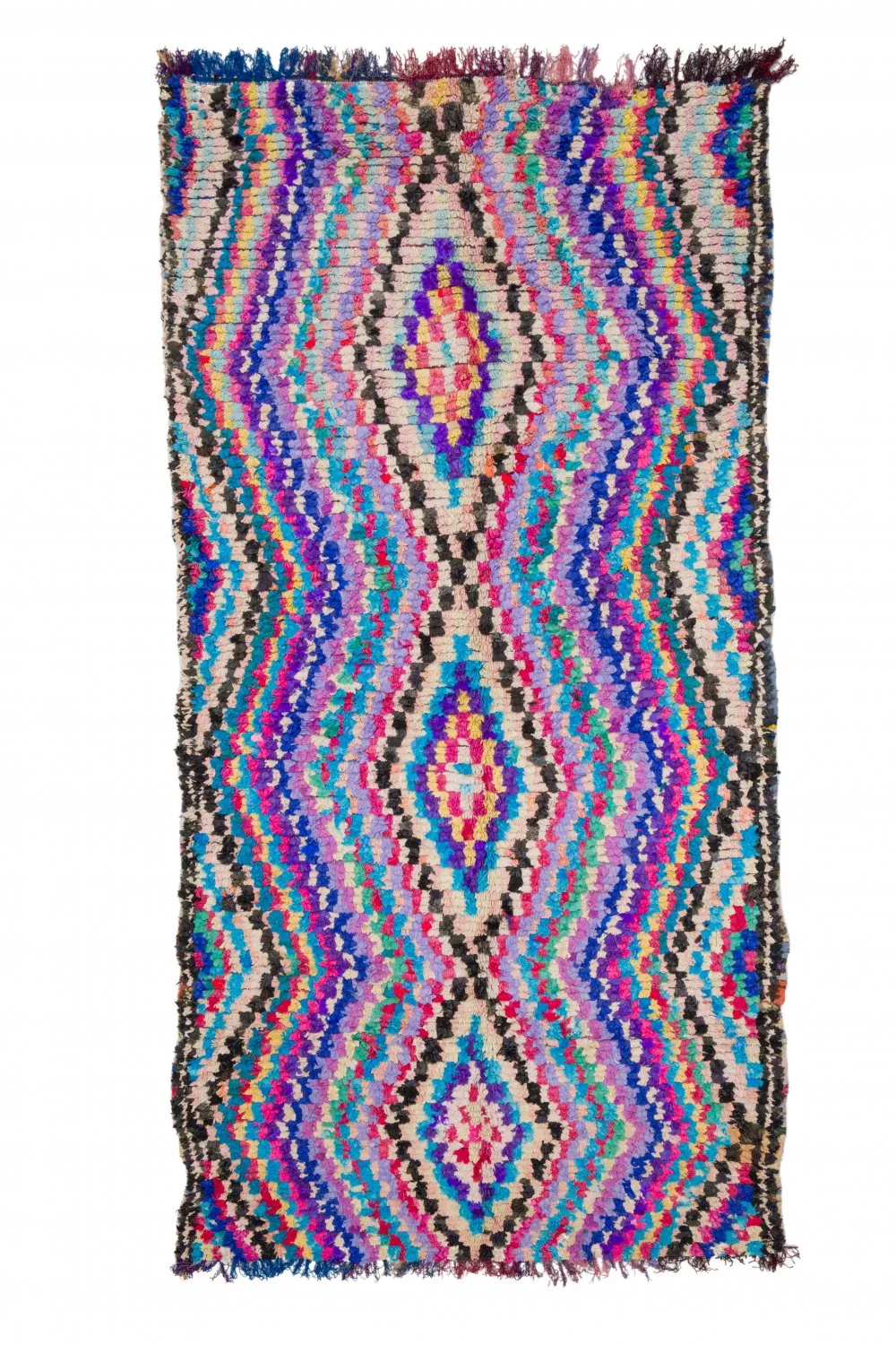 Moroccan Berber rug Boucherouite 305 x 155 cm