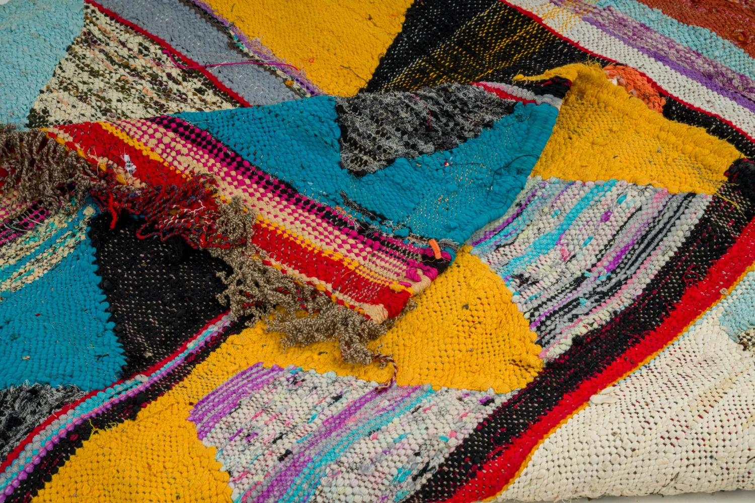 Moroccan Berber rug Boucherouite 135 x 270 cm