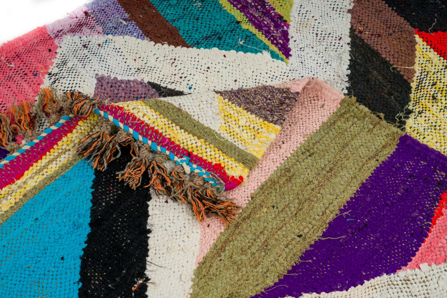 Moroccan Berber rug Boucherouite 125 x 225 cm
