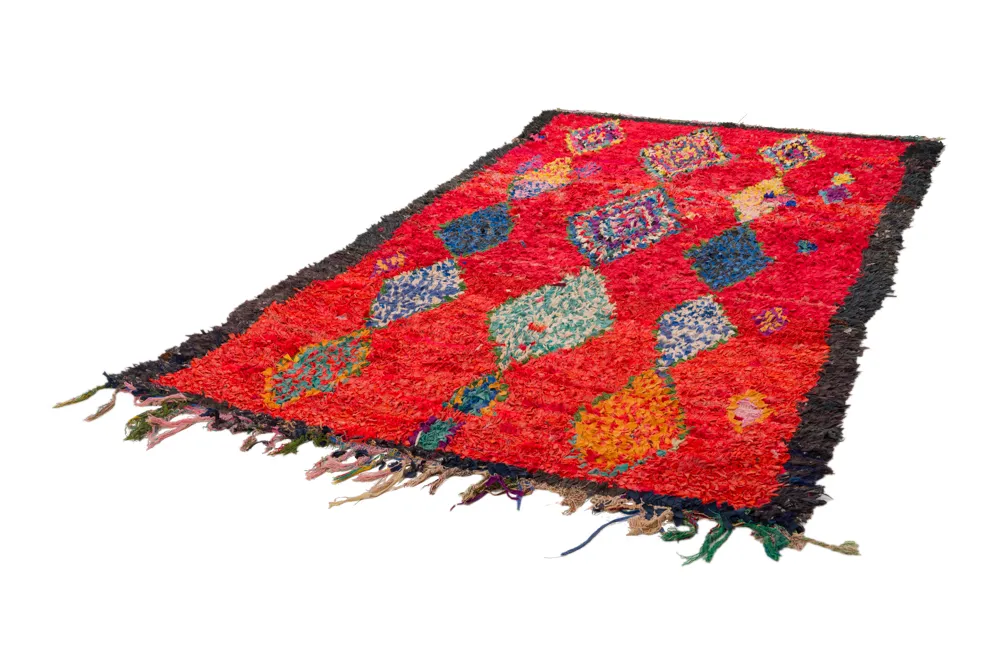 Moroccan Berber rug Boucherouite 290 x 150 cm