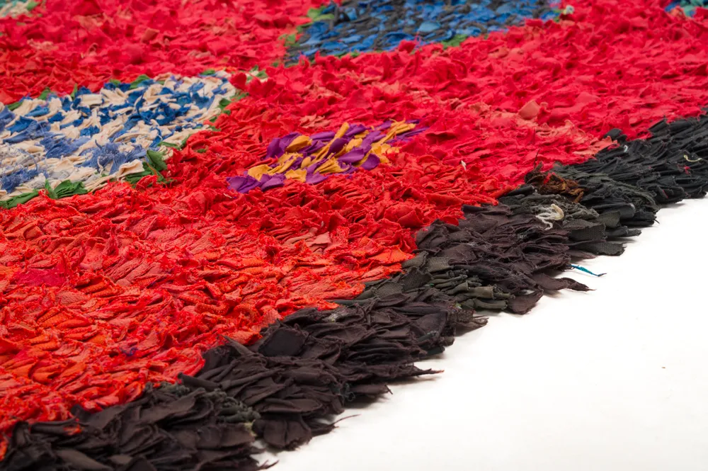 Moroccan Berber rug Boucherouite 290 x 150 cm