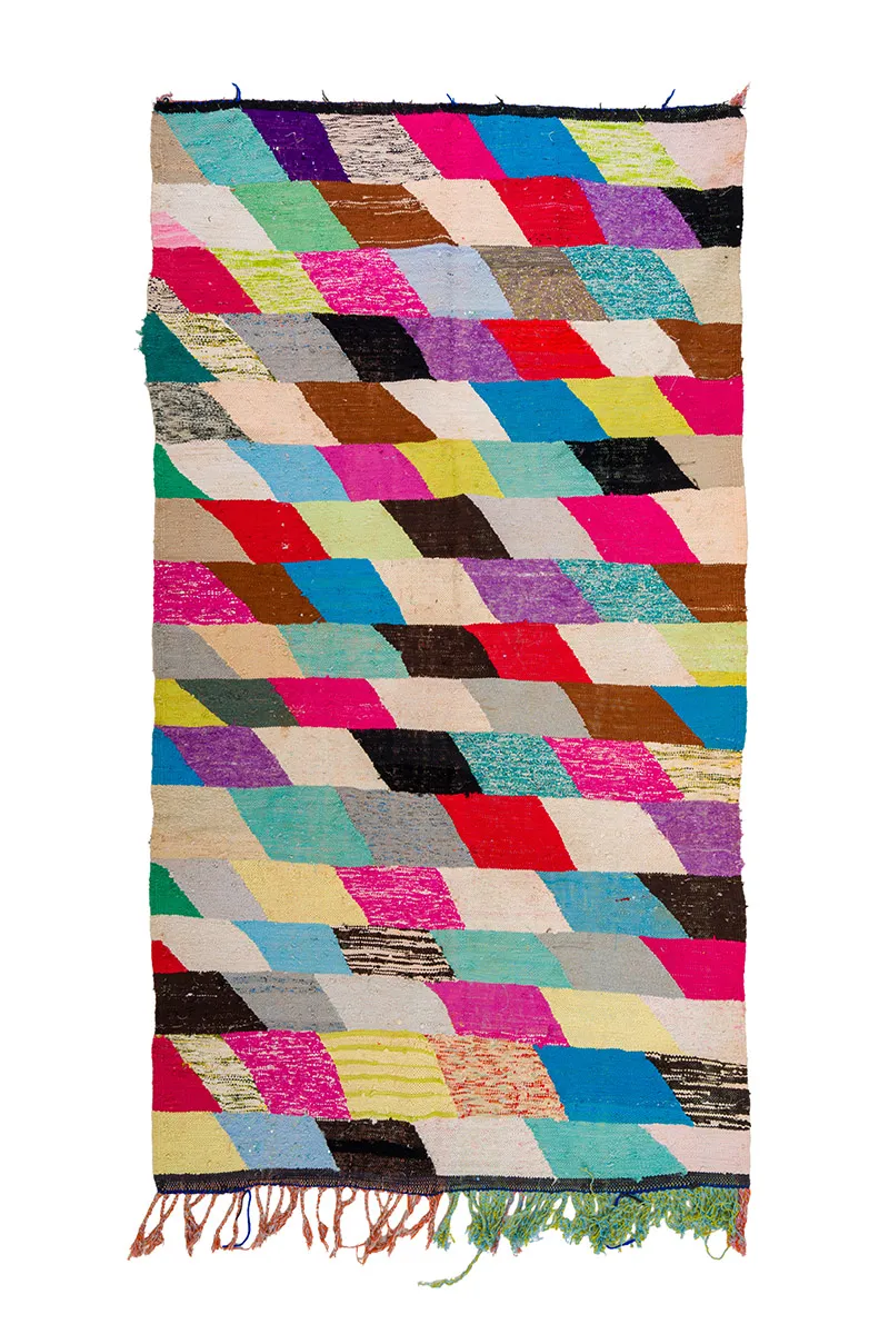 Moroccan Berber rug Boucherouite 155 x 280 cm