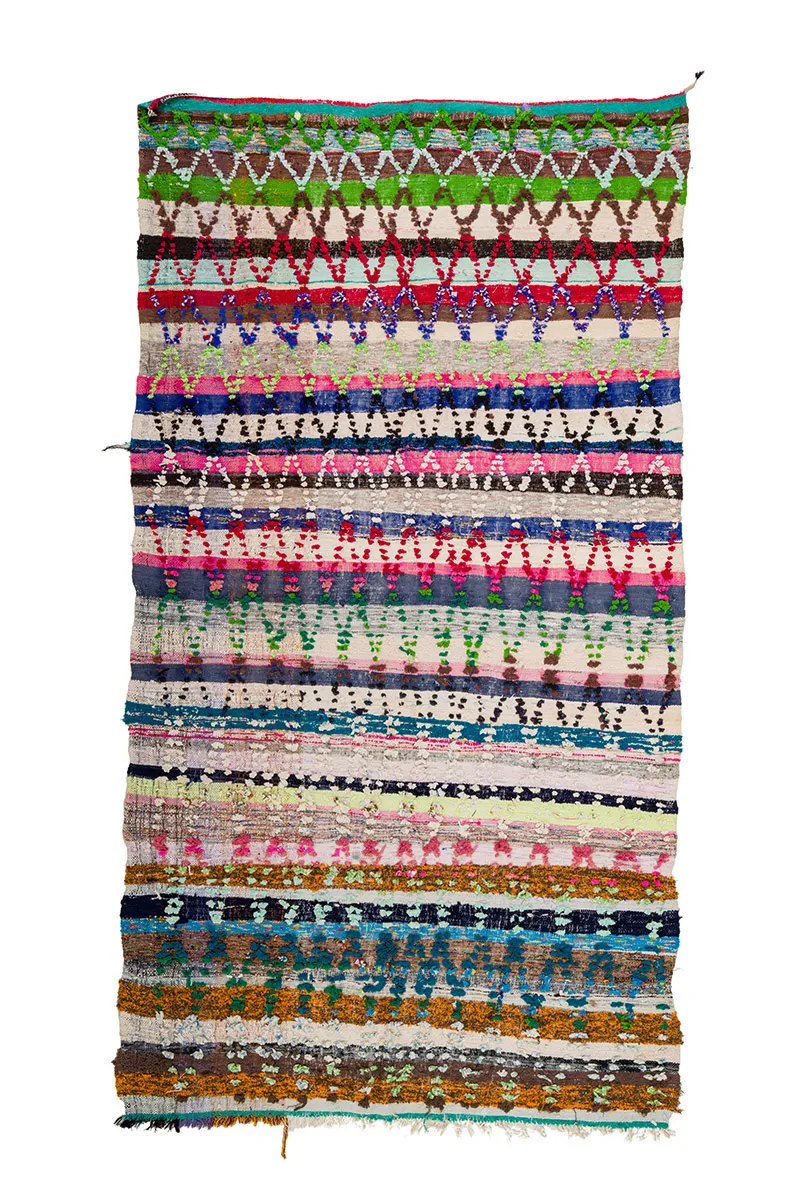 Moroccan Berber rug Boucherouite 150 x 280 cm